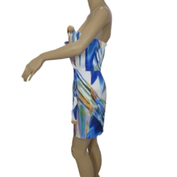 Bebe Strapless Tie Dye Brushstroke Bodycon Dress - Picture 4 of 6